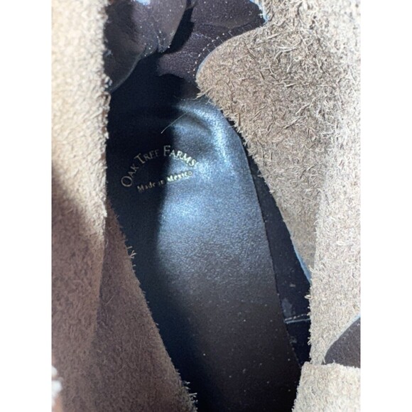 Oak Tree Farms Brown Suede Leather Victorian Western Lace Up Boots Women’s Sz 11 - Picture 8 of 9